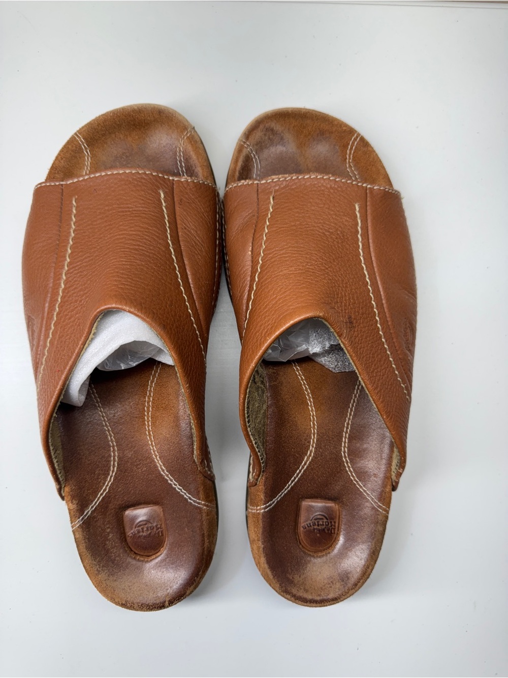 Dr Martens Brown Leather Slide Sandals size US 8